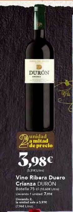 Gadis Vino ribera duero crianza durón oferta