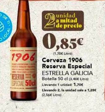 Gadis Cerveza 1906 reserva especial estrella galicia oferta