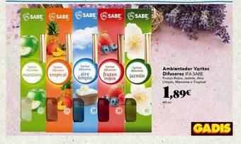 Gadis Ambientador varitas difusoras ifa sabe oferta
