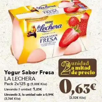 Yogur sabor fresa