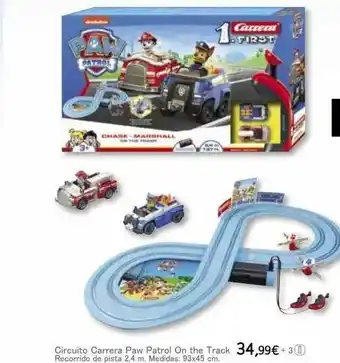 Circuito carrera paw patrol on the track