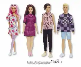 Toy Planet Barbie o ken fashionistas oferta