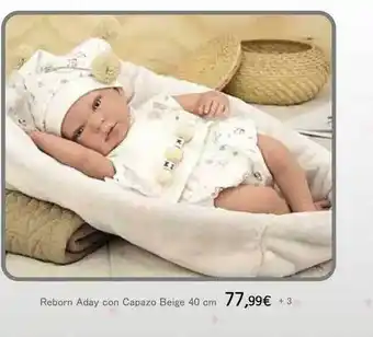 Toy Planet Reborn aday con capazo beige 40 cm oferta