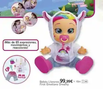 Toy Planet Bebés llorones first emotions dreamy oferta