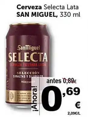 Masymas Cerveza selecta lata san miguel oferta