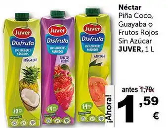 Masymas Néctar piña coco guayaba o frutos rojos sin azúcar juver oferta