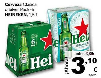Masymas Cerveza clásica o silver pack-6 heineken oferta