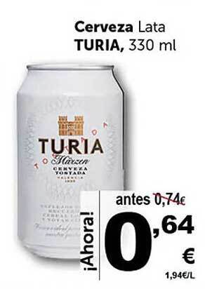 Masymas Cerveza lata turia oferta