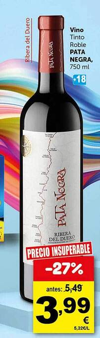 Masymas Vino tinto roble pata negra oferta