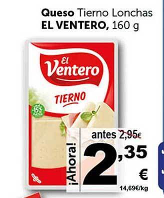 Masymas Queso tierno lonchas el ventero oferta