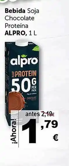 Masymas Bebida soja chocolate proteina alpro oferta