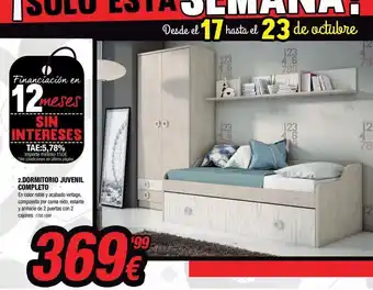 Rapimueble Financiación en 12meses sin intereses tae:5,78% importe mínimo 150€ *ver condiciones en última página 2.dormitorio juveni oferta