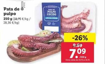 Lidl Pata de pulpo oferta