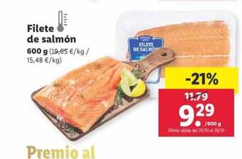 Lidl Filete de salmón oferta