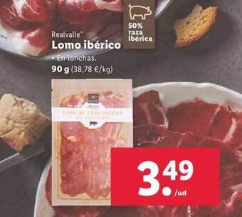 Lidl Realvalle lomo ibérico oferta