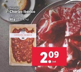 Lidl Realvalle chorizo ibérico oferta