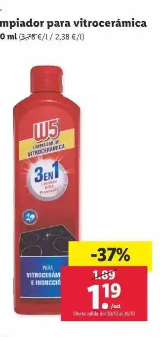Lidl Limpiador para vitrocerámica oferta