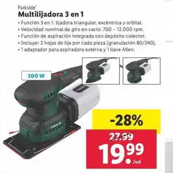 Lidl Parkside multilijadora 3 en 1 oferta