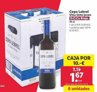 Lidl Cepa lebrel vino tinto joven d.o.ca. rioja oferta