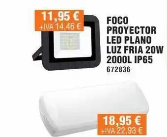 Optimus Foco proyector led plano luz fria 20w 2000l ip65 oferta