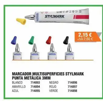 Optimus Marcador multisuperficies stylmark punta metálica 3mm oferta