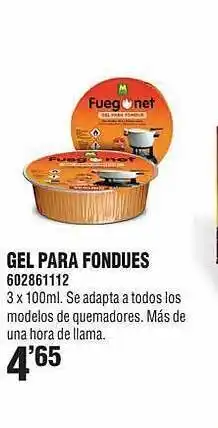 Coinfer Gel para fondues oferta