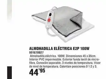 Coinfer Almohadilla eléctrica e2p 100w oferta