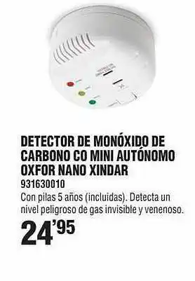 Coinfer Detector de monóxido de carbono con mini autónomo oxfor nano xindar oferta