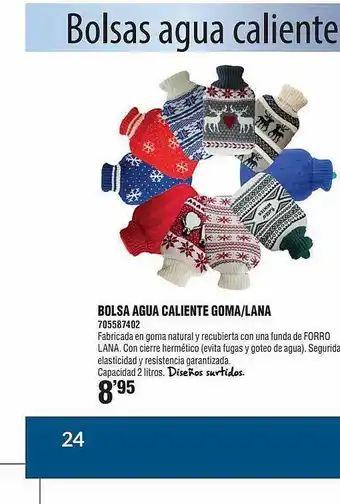 Bolsa agua caliente goma lana