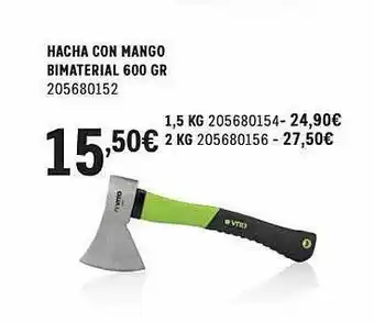 Coinfer Hacha con mango bimaterial 600gr oferta