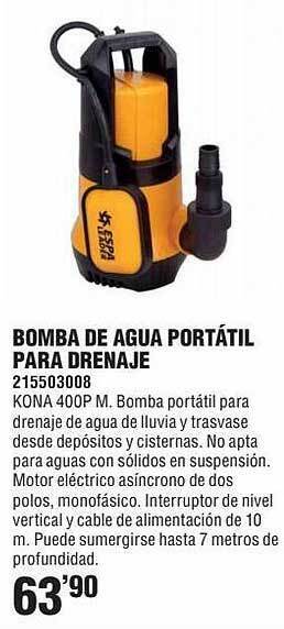 Coinfer Bomba de agua portátil para drenaje oferta