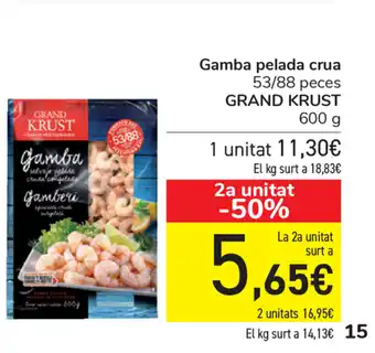 Carrefour Grand Krust Gamba pelada crua 600g oferta