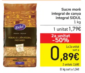 Carrefour Sidul Sucre morè integral de canya 1kg oferta