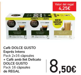 Carrefour Dolce Gusto de Regal Cafè Exprès Intens + Cafè amb llet Delicato oferta