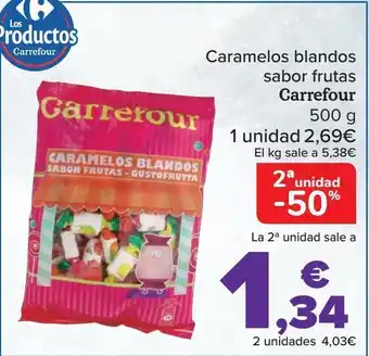 Carrefour Caramelos blandos sabor frutas carrefour oferta