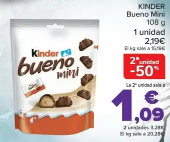 Carrefour Kinder bueno mini oferta