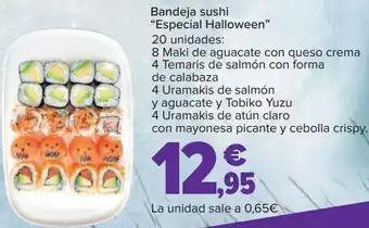 Carrefour Bandeja sushi "especial halloween" 20 unidades oferta