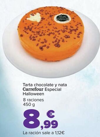Carrefour Tarta chocolate y nata carrefour especial halloween oferta