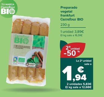 Carrefour Preparado vegetal frankfurt carrefour bio oferta