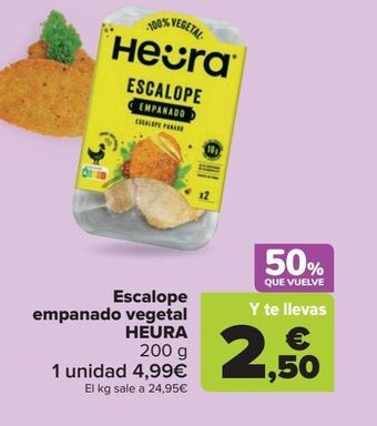 Carrefour Escalope empanado vegetal heura oferta