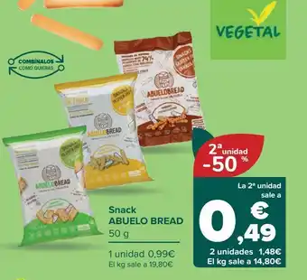 Carrefour Snack abuelo bread oferta