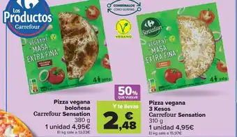 Carrefour Pizza vegana carrefour sensation oferta