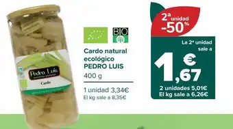 Carrefour Cardo natural ecológico pedro luis oferta