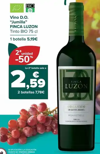 Carrefour Vino d.o. "jumilla" finca luzon oferta