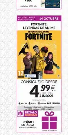Game 12 fecha estimada 14 octubre de lanzamiento fortnite: leyendas de anime leyendas de anime fortnite consiguelo desde 4. oferta