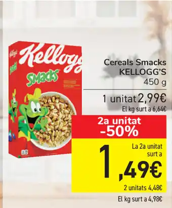 Carrefour Kellogg's Cereals Smacks 450g oferta
