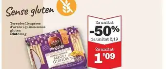 Sorli Torrades lleugeres d'arròs i quinoa sense gluten diat oferta