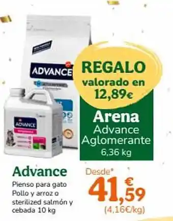 TiendAnimal Advance pienso para gato pollo y arroz o sterllized salmón y cebada oferta