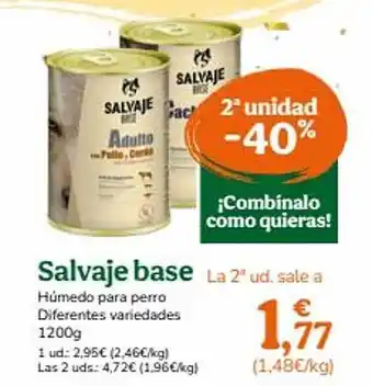 TiendAnimal 2a unidad -40% salvaje base oferta