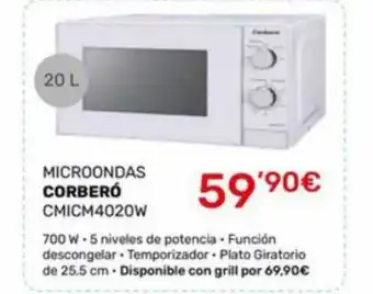 Microondas corberó cmicm4020w